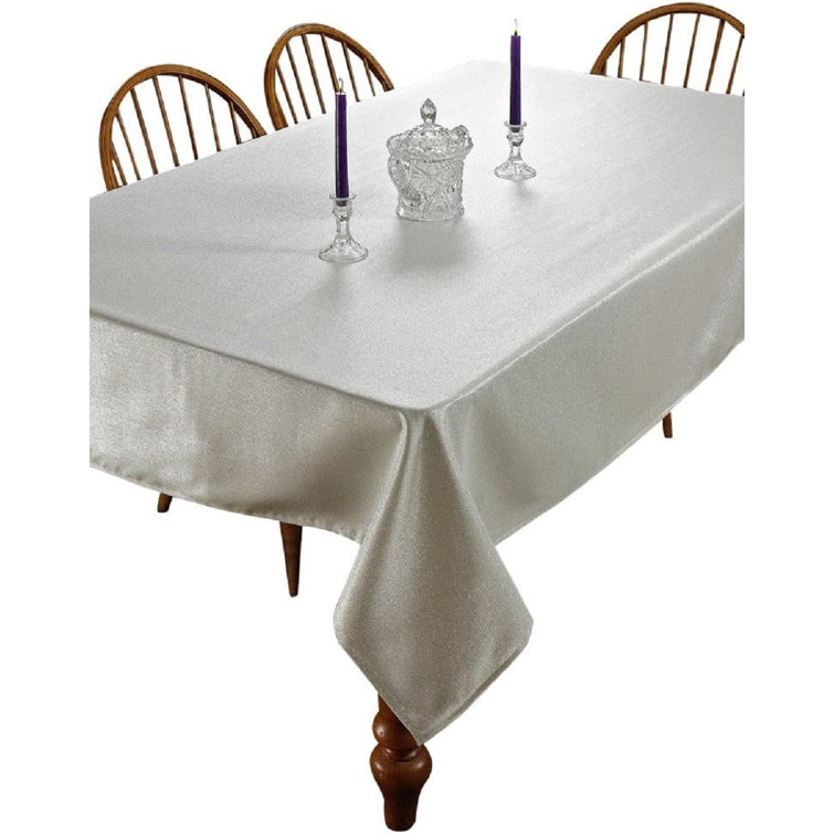Violet Linen Hotel Gold / Silver Tablecloths Polyester Tablecloth Wayfair